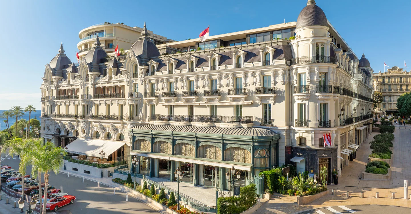 Luxury hotel exterior at destination